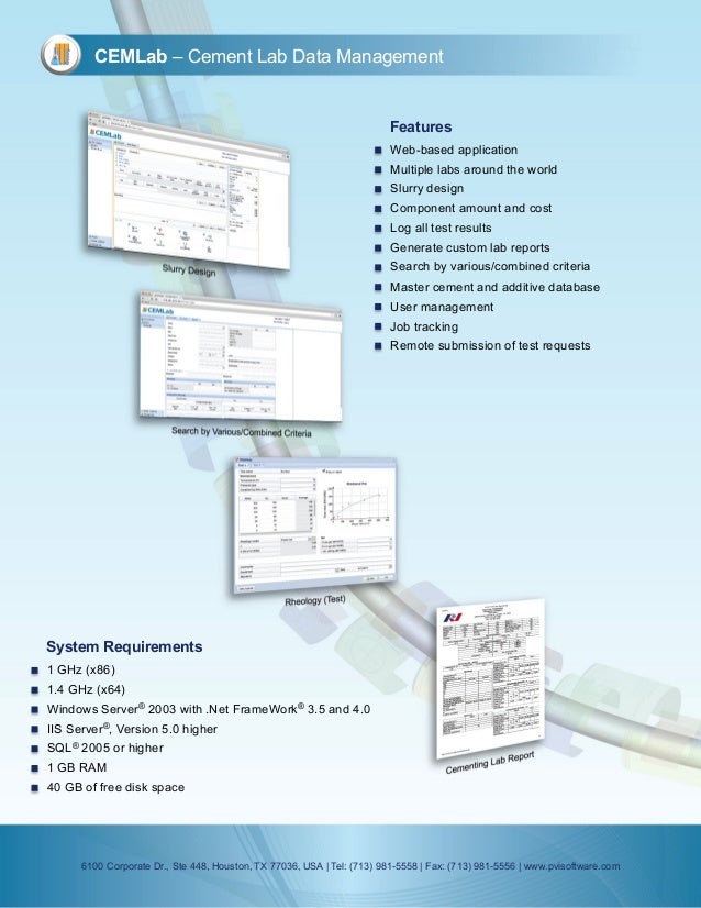 CEMLab Cement Lab Data Management Software