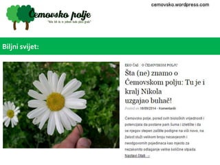 Biljni svijet: 
cemovsko.wordpress.com 
 