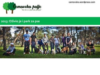 2013: Oživio je i park za pse 
cemovsko.wordpress.com 
 