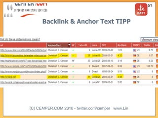 Backlink & Anchor Text TIPP 