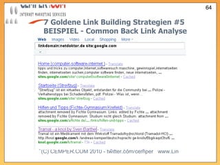 7 Goldene Link Building Strategien  #5   BEISPIEL - Common Back Link Analyse 