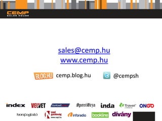 sales@cemp.hu
 www.cemp.hu
cemp.blog.hu    @cempsh
 