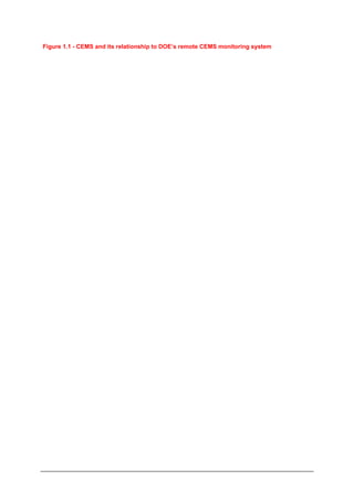 Figure 1.1 - CEMS and its relationship to DOE’s remote CEMS monitoring system
Department of Environment Malaysia 3
 