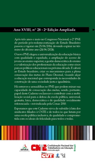 Avaliação sobre PNE - CNTE