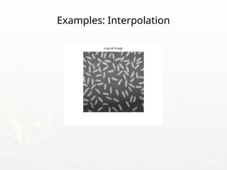 Examples: Interpolation
 