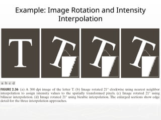 Example: Image Rotation and Intensity
Interpolation
 