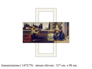 Annunciazione ( 1472/75) misure rilevate : 217 cm. x 98 cm.
 