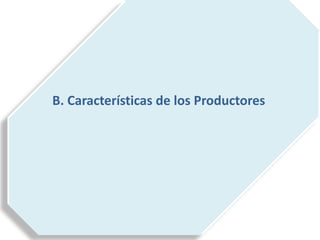 B. Características de los Productores
 