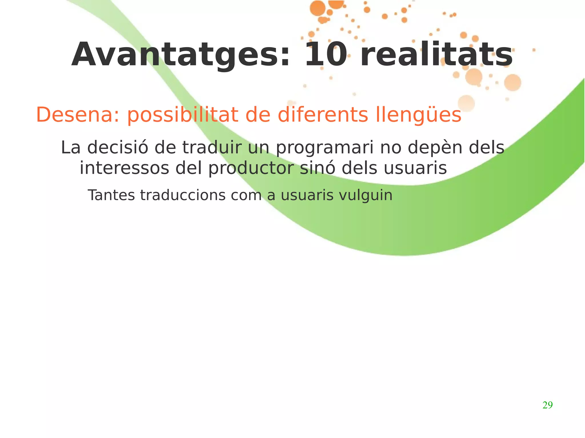 Terminologia bàsica Termes equivalents: Programari obert, programes de fonts obertes, programes de codi obert 