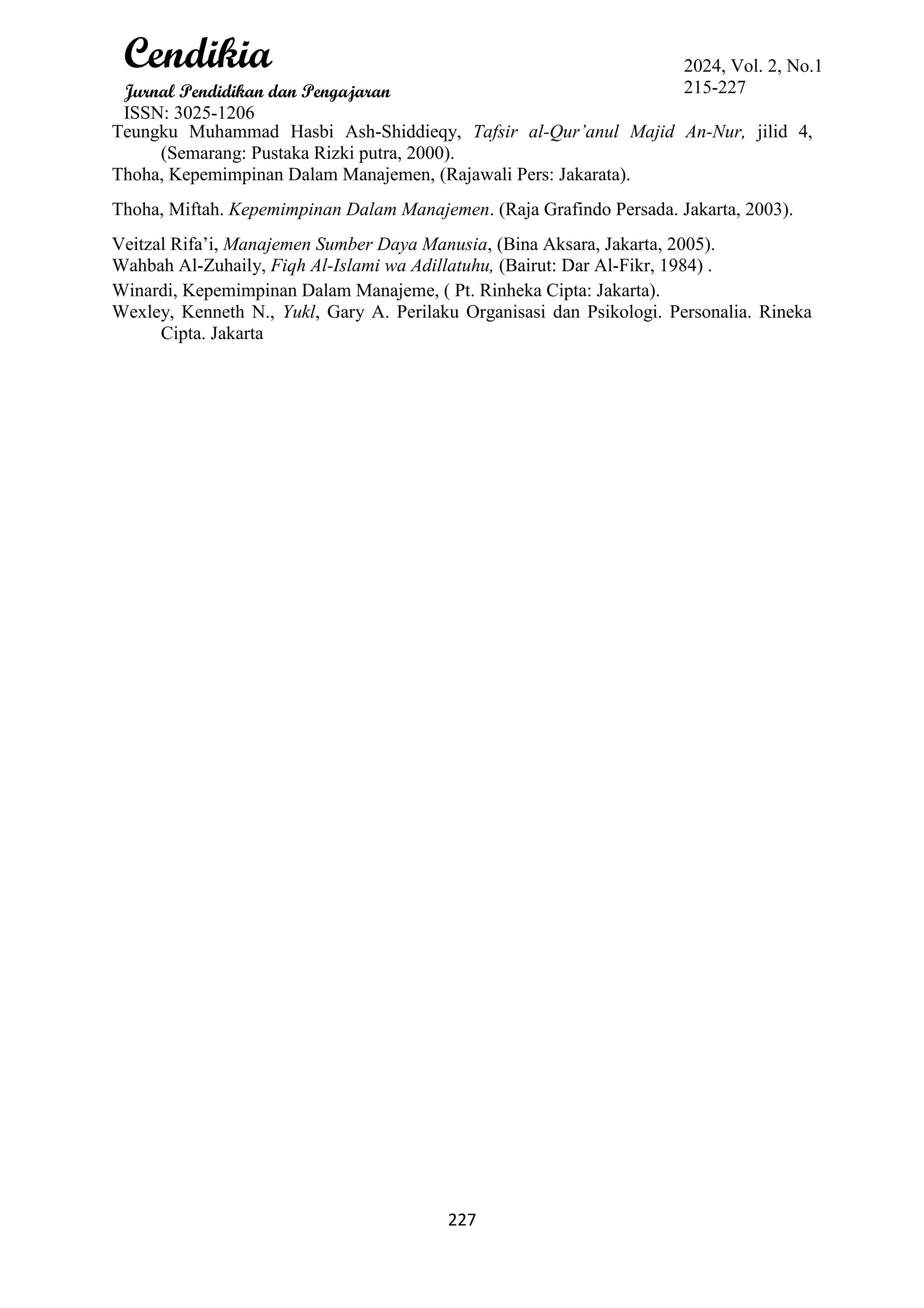 Cendikia : Jurnal Pendidikan - 2024, Vol. 2, No.1 215-227 - Akhmad ...
