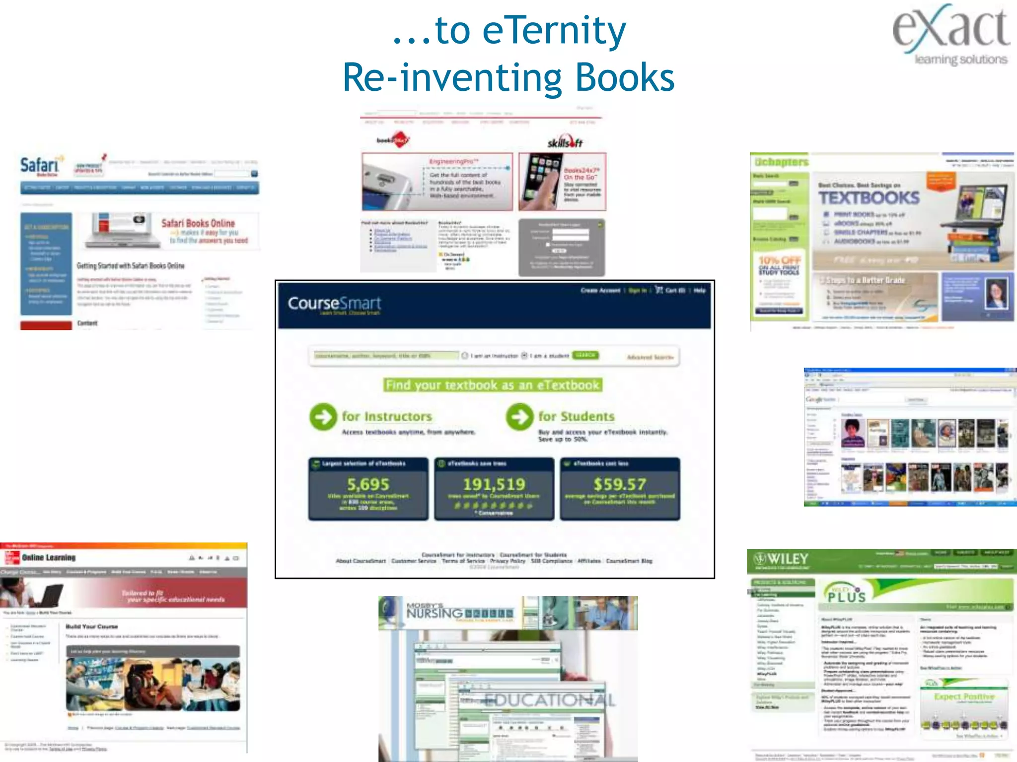 ...to eTernity
Re-inventing Books
 