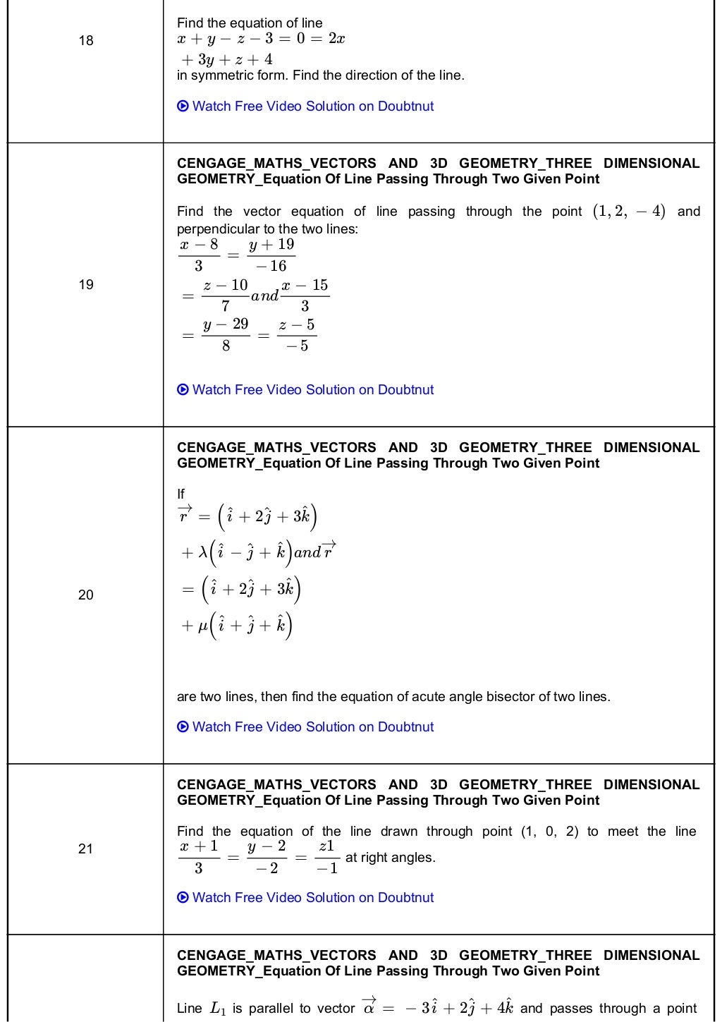 Cengage Maths Solutions Class 12 Vectors And 3d Geometry Three ...