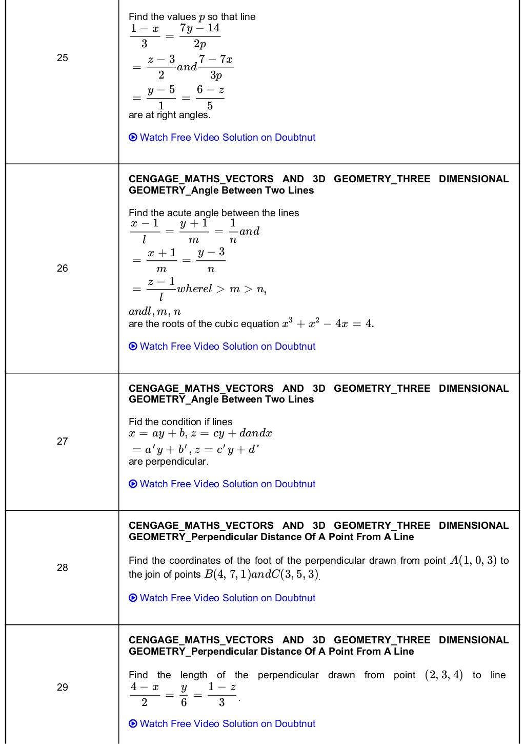 Cengage Maths Solutions Class 12 Vectors And 3d Geometry Three ...