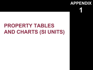 APPENDIX
                           1

PROPERTY TABLES
AND CHARTS (SI UNITS)
 