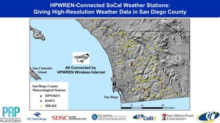 HPWREN-Connected SoCal Weather Stations:
Giving High-Resolution Weather Data in San Diego County
All Connected by
HPWREN Wireless Internet
 