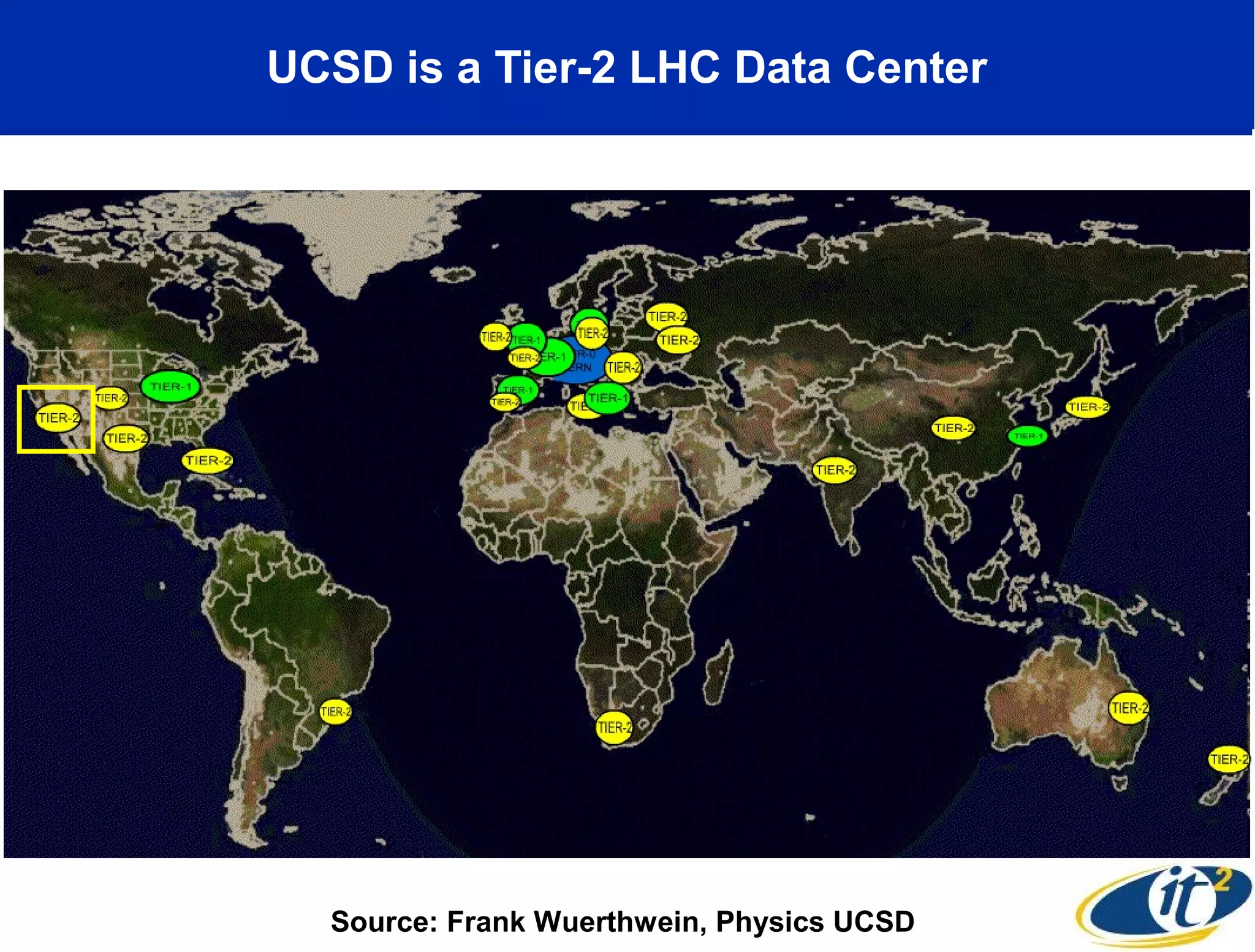 UCSD is a Tier-2 LHC Data Center




  Source: Frank Wuerthwein, Physics UCSD
 