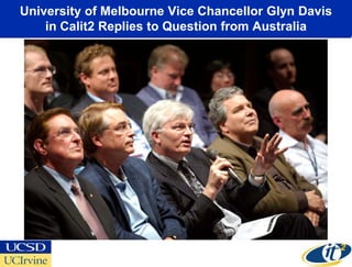 University of Melbourne Vice Chancellor Glyn Davis
    in Calit2 Replies to Question from Australia
 
