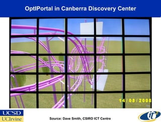 OptIPortal in Canberra Discovery Center




        Source: Dave Smith, CSIRO ICT Centre
 