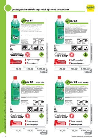 1L           10 L            200 L         1L           10 L                  200 L

         10,90          103,80      1.816,50        20,80          161,40            2.919,40




    1L           10 L            200 L         1L           10 L                  200 L

         10,90           88,80      1.676,40        10,90           88,80            1.676,40

3                                                                  * wszystkie podane ceny są cenami netto
 