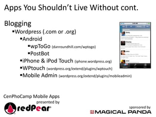 Cen Pho Camp Mobile App Preso