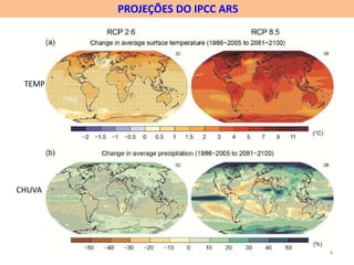 PROJEÇÕES DO IPCC AR5 
TEMP 
CHUVA 
4 
 