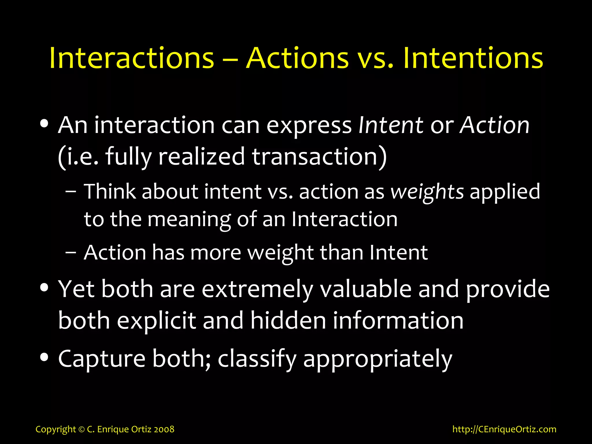 Mobility, Context, Interactions and Data