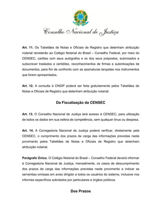 Censec Censec provimento | PDF