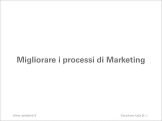 Migliorare i processi di Marketing




www.censhare.it              Censhare Italia S.r.l.
 