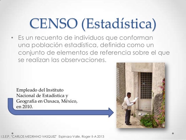Censo - concepto - tipos- de censo