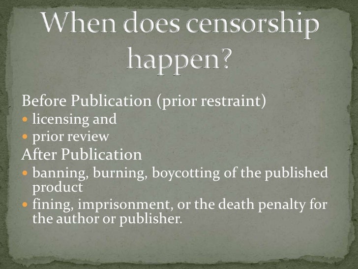 Censorship