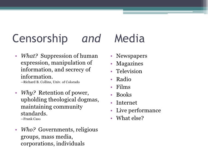 Censorship and Media Session 2
