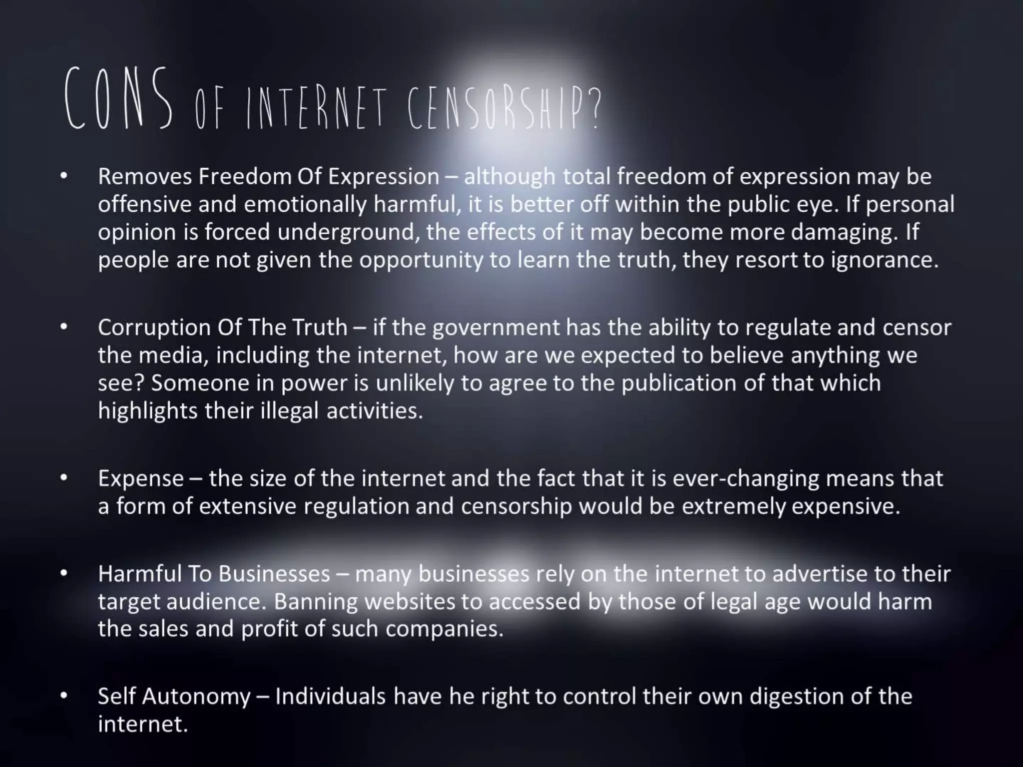 Censorship and Regulation of the Internet | PPT