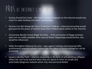 Censorship and Regulation of the Internet | PPTX