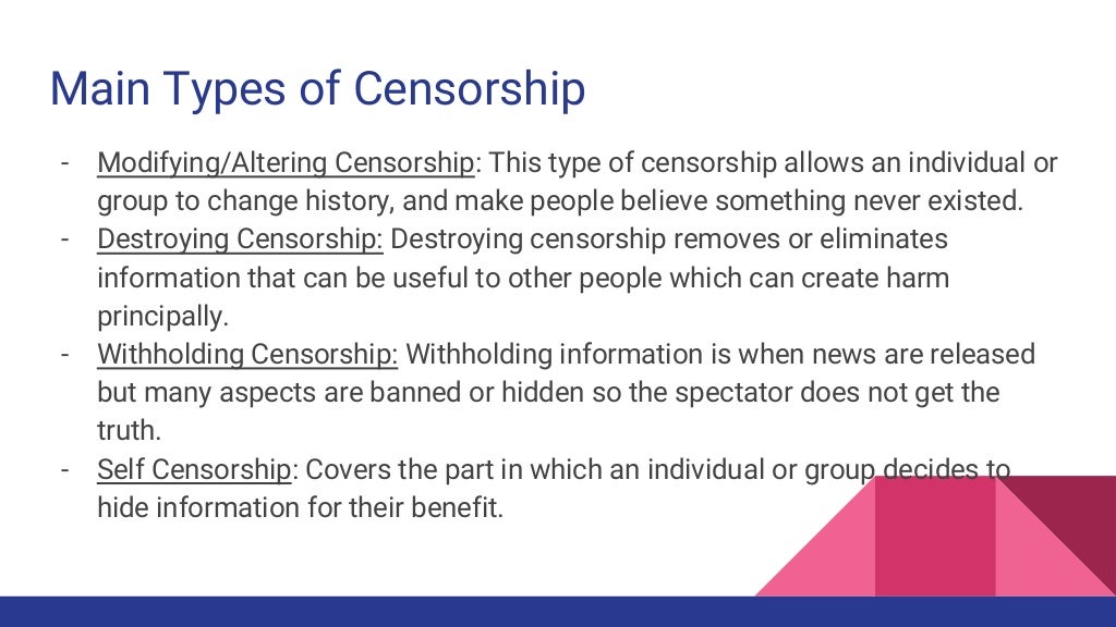 Censorship presentation