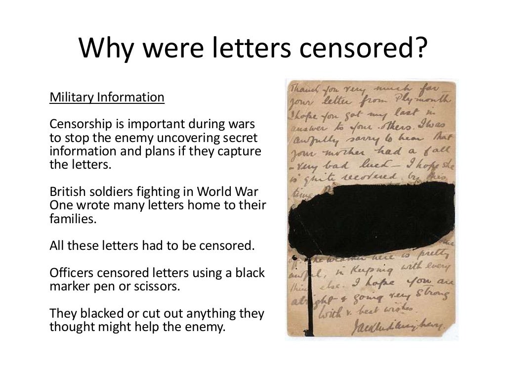 Censorship ww1