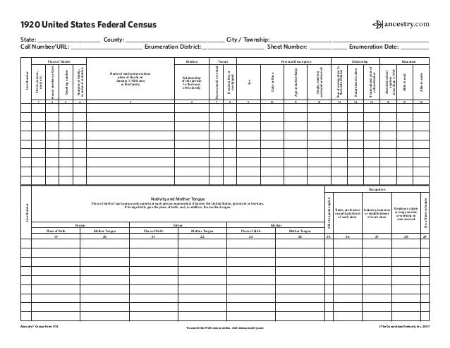 census forms 1900 1940 united states census form