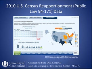 2010 U.S. Census Reapportionment (Public
            Law 94-171) Data




                         2010.census.gov/2010cen...