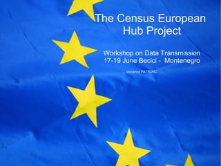 The Census European  Hub Project Workshop on Data Transmission 17-19 June Becici -  Montenegro Vincenzo PATRUNO 