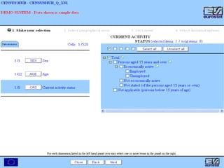 June - September 2008:  building of application modules (both Eurostat and NSI side); tests; 
