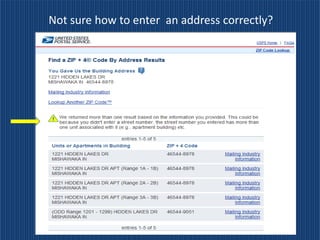Not sure how to enter an address correctly?
 