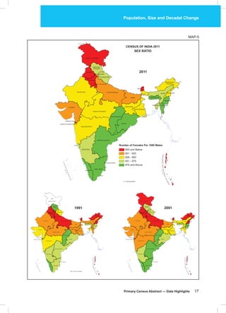 Population, Size and Decadal Change
Primary Census Abstract — Data Highlights 17
MAP-5
 