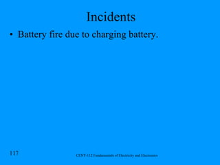 Incidents Battery fire due to charging battery. 