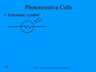 Photoresistive Cells Schematic symbol 