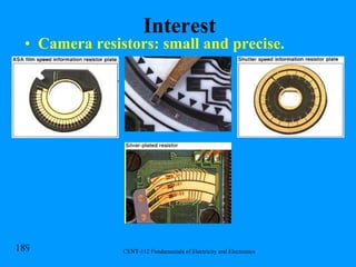 Interest Camera resistors: small and precise. 