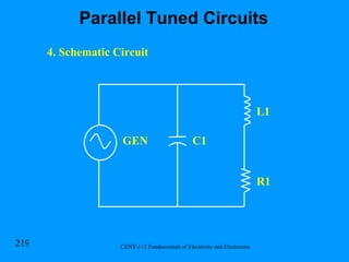 4. Schematic Circuit C1 L1 R1 GEN Parallel Tuned Circuits 