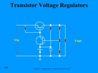 Transistor Voltage Regulators Vin Vout 