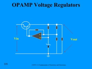 OPAMP Voltage Regulators Vin Vout - + 