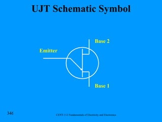 UJT Schematic Symbol Emitter Base 2 Base 1 