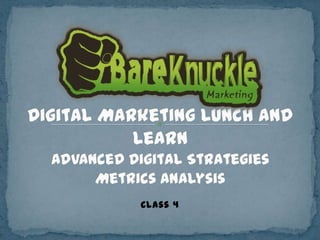 Digital Marketing Lunch and LearnAdvanced Digital StrategiesMetrics Analysis Class 4 