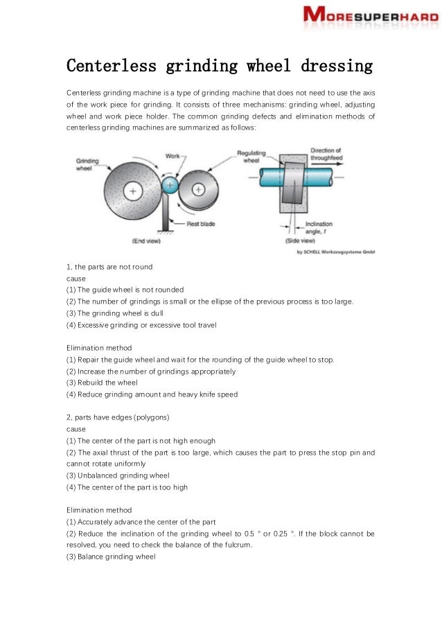 Centerless Grinding Wheel Dressing